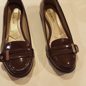 Leather loafer shoes for women